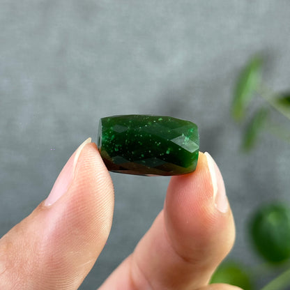 Faceted Lu Thong Nephrite Jade Charm