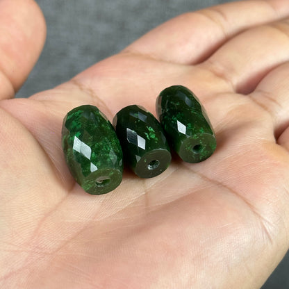 Faceted Lu Thong Nephrite Jade Charm