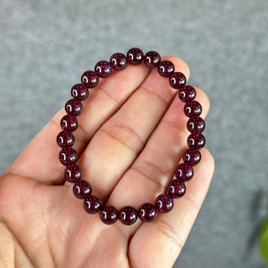 Deep Plum Star Garnet VIP Bracelet Size 7.3 mm