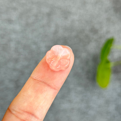 Natural Yuanyuan Pink Agate Apricot Flower Hanging Accessory