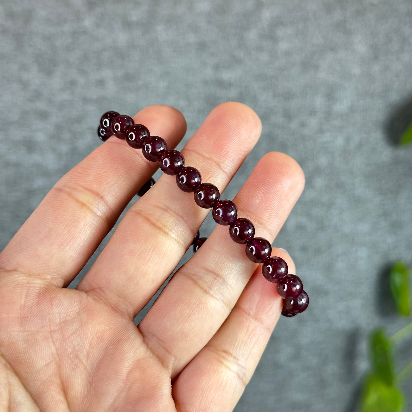 Deep Plum Star Garnet VIP Bracelet Size 7.3 mm