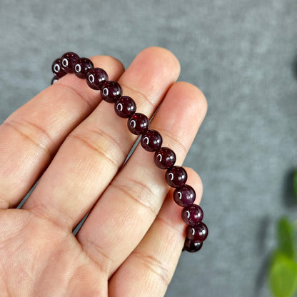 Deep Plum Star Garnet VIP Bracelet Size 7.3 mm