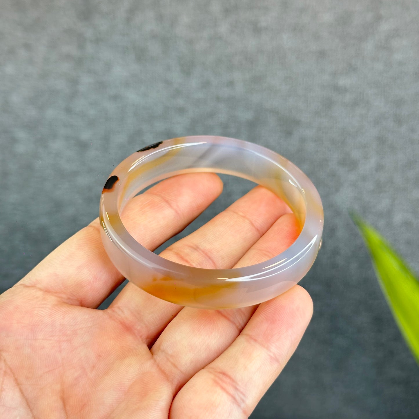 Bracelet Agate Style Carré Taille 53,8 mm Certificat 012614