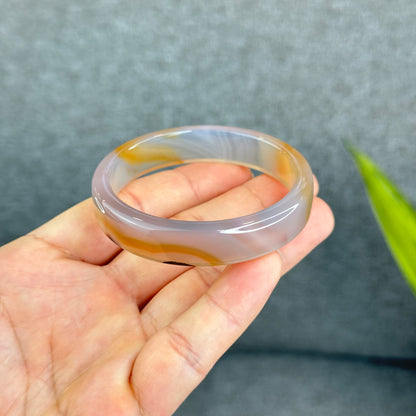 Bracelet Agate Style Carré Taille 53,8 mm Certificat 012614