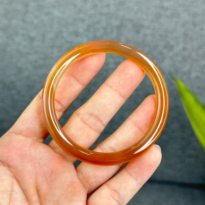 Natural Agate Bangle Chopstick Style Size 58.5 mm