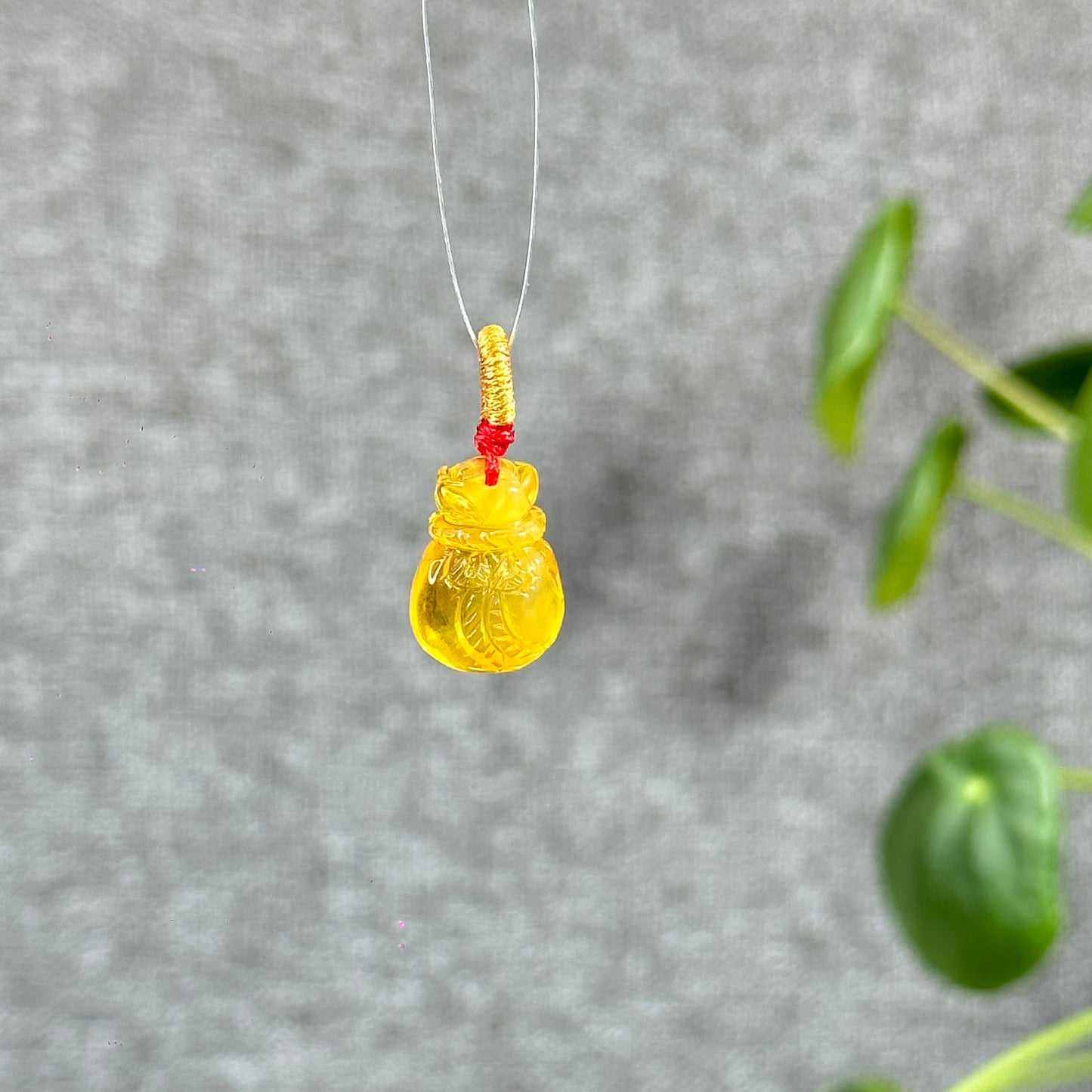 Amber Money Bag Charm