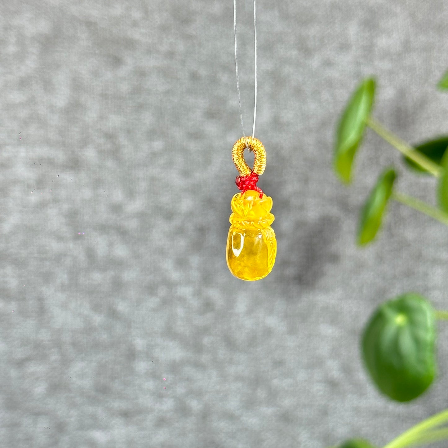 Amber Money Bag Charm