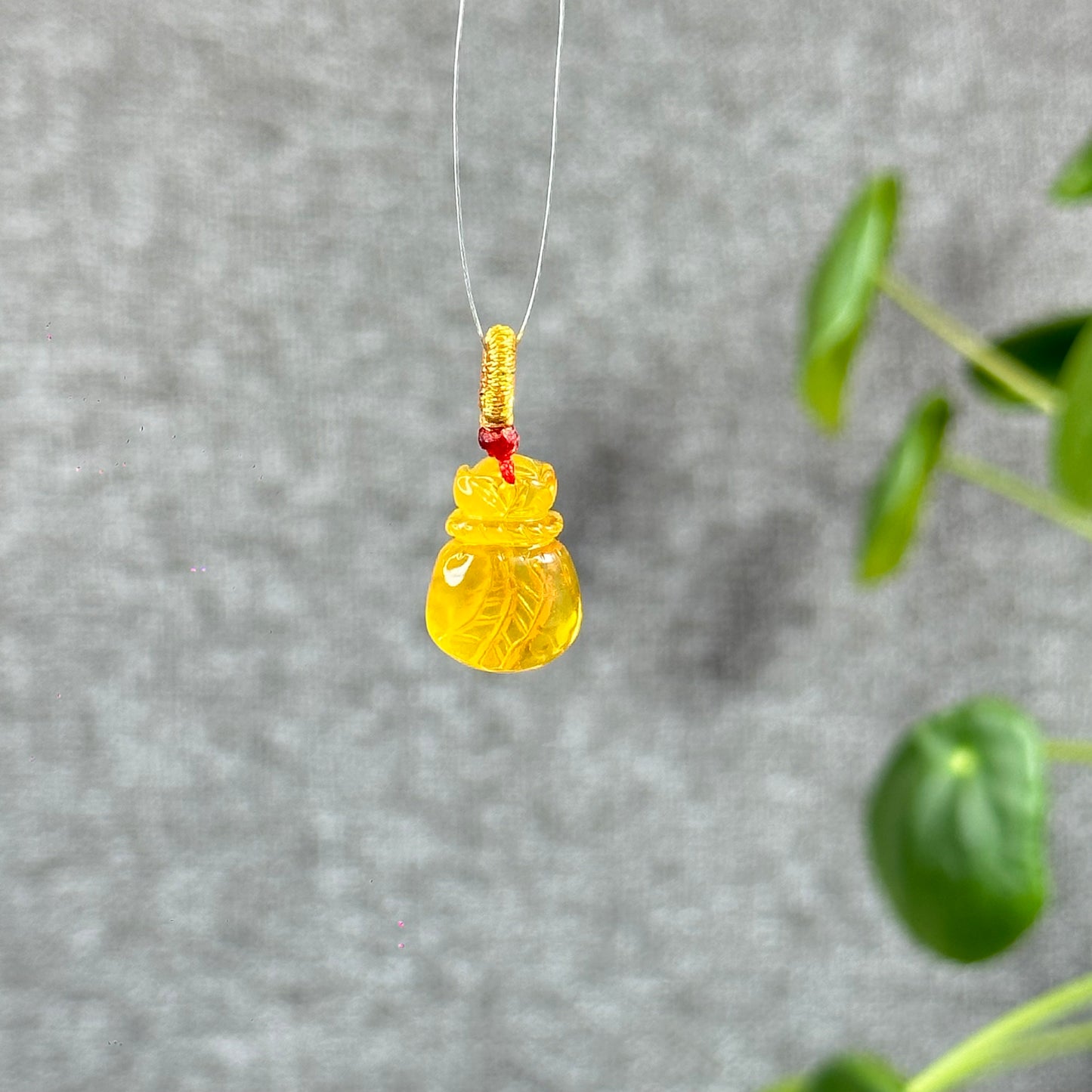 Amber Money Bag Charm