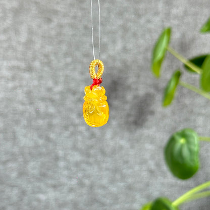 Amber Money Bag Charm