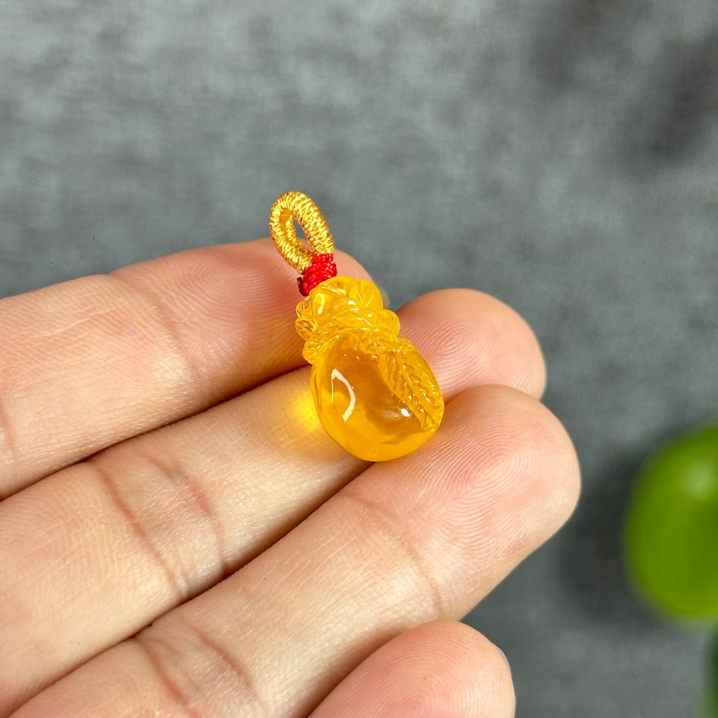 Amber Money Bag Charm