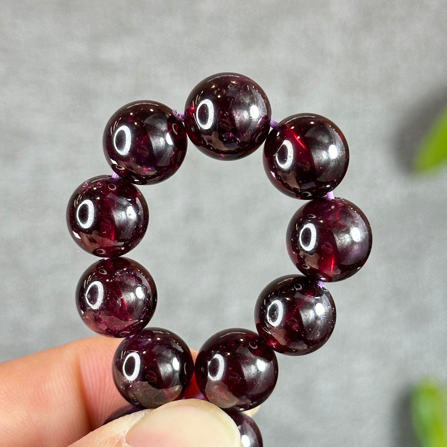 Deep Plum Star Garnet VIP Bracelet Size 11 mm