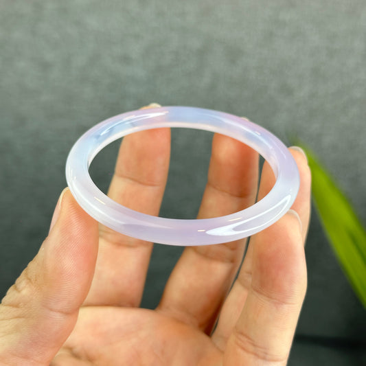 Natural Agate Bangle Leaf Style Size 52.2 mm