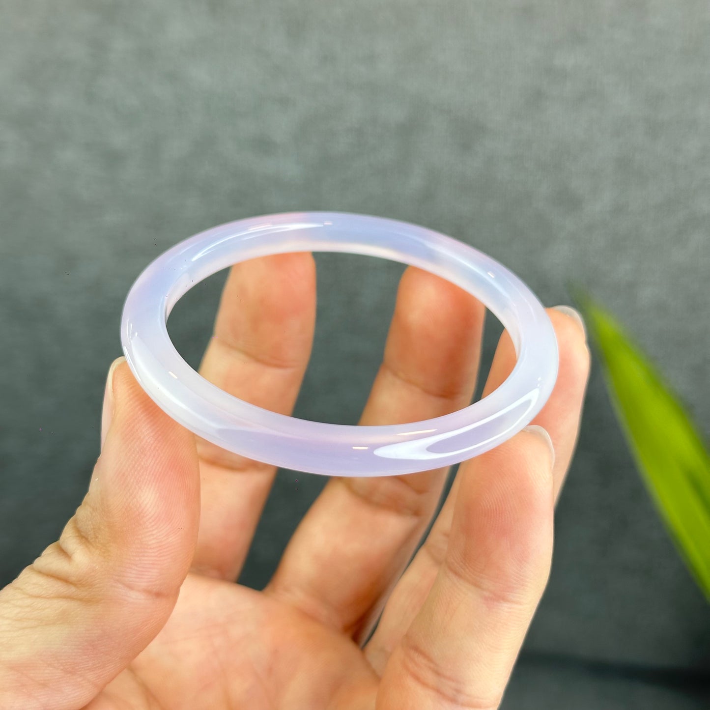 Natural Agate Bangle Leaf Style Size 52.2 mm