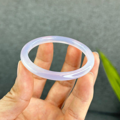 Natural Agate Bangle Leaf Style Size 52.2 mm