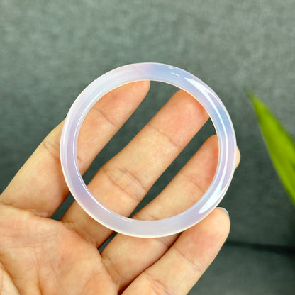 Natural Agate Bangle Leaf Style Size 52.2 mm