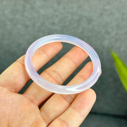 Natural Agate Bangle Leaf Style Size 52.2 mm