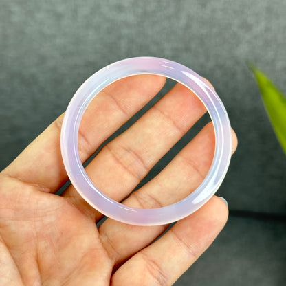 Natural Agate Bangle Leaf Style Size 52.2 mm