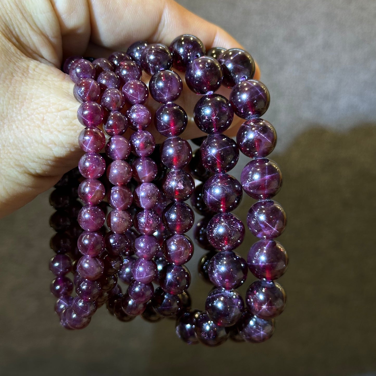 Deep Plum Star Garnet VIP Bracelet Size 11 mm