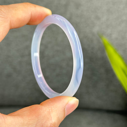 Natural Agate Bangle Leaf Style Size 52.2 mm