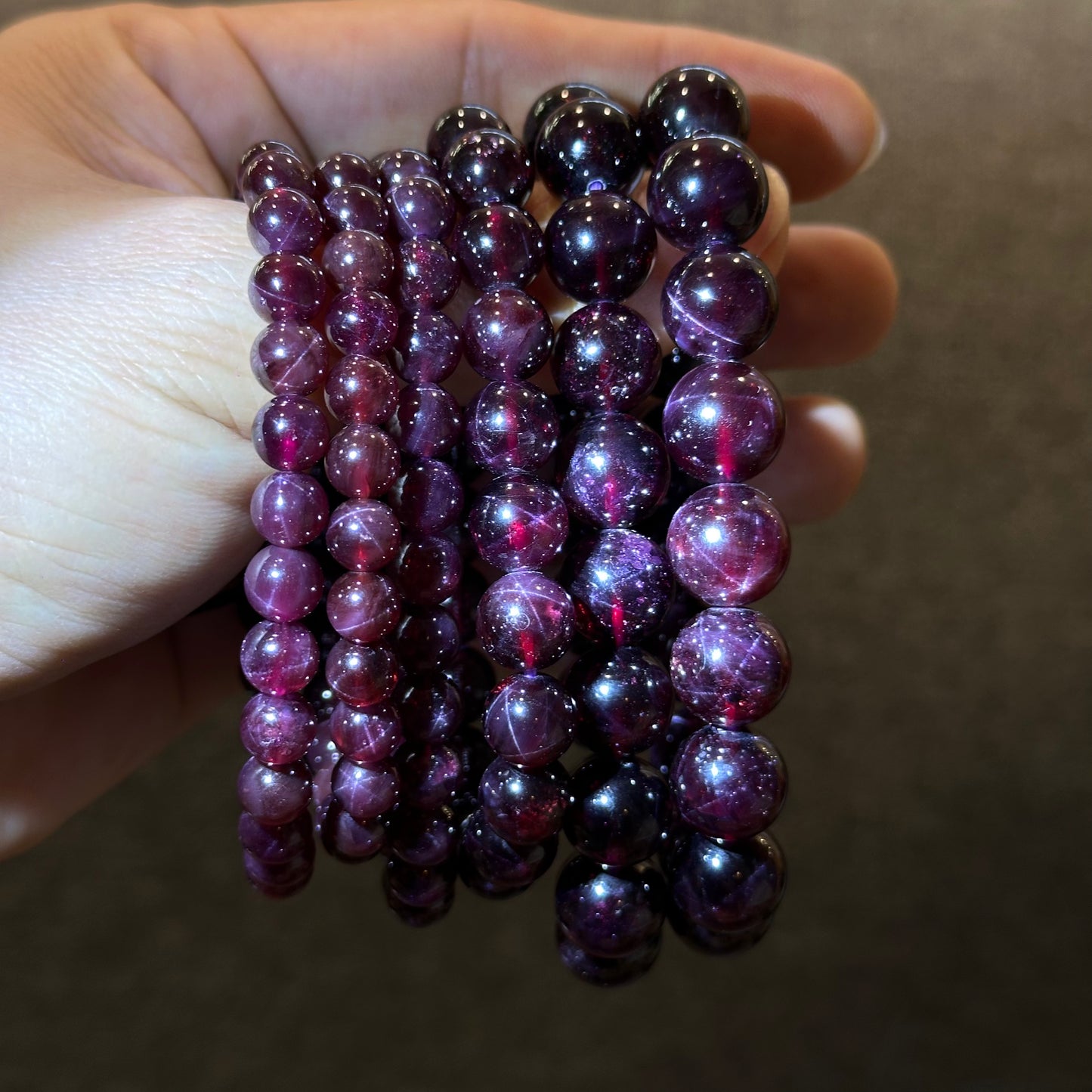 Deep Plum Star Garnet VIP Bracelet Size 11 mm