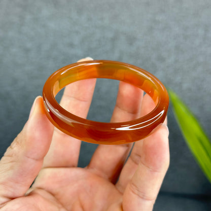 Natural Agate Bangle Square Style Size 54 mm