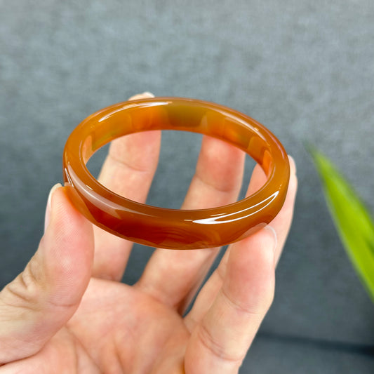 Natural Agate Bangle Square Style Size 54 mm
