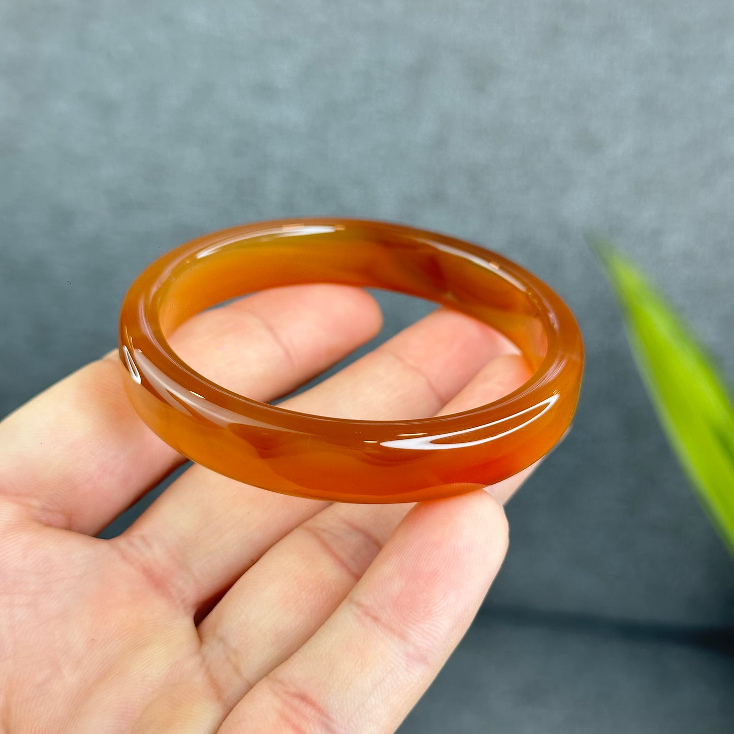 Natural Agate Bangle Square Style Size 54 mm