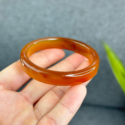 Natural Agate Bangle Square Style Size 54 mm