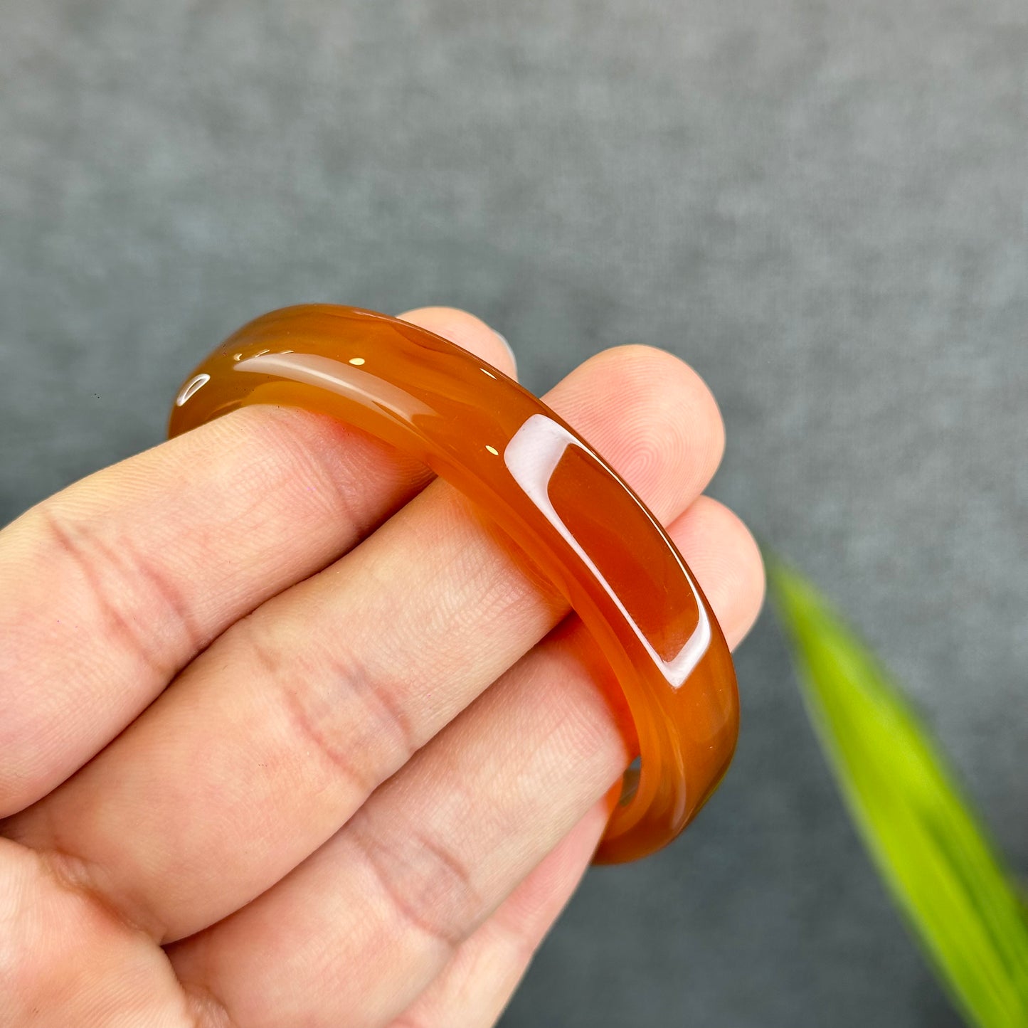 Natural Agate Bangle Square Style Size 54 mm