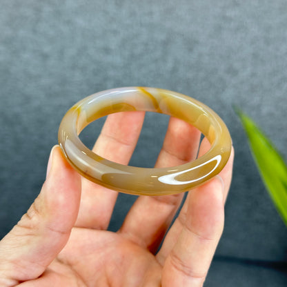 Bracelet Agate Style Feuille Taille 55 mm Certificat 012612