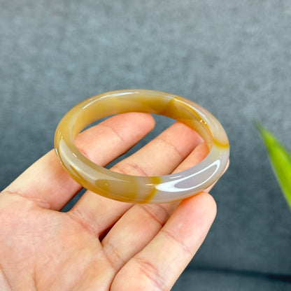 Bracelet Agate Style Feuille Taille 55 mm Certificat 012612