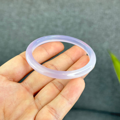 Natural Agate Bangle Leaf Style Size 52.6 mm