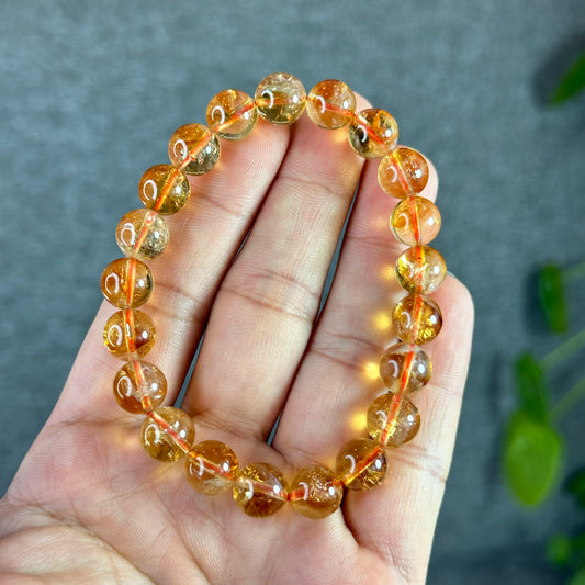 Natural Citrine Bracelet Size 9.5 mm