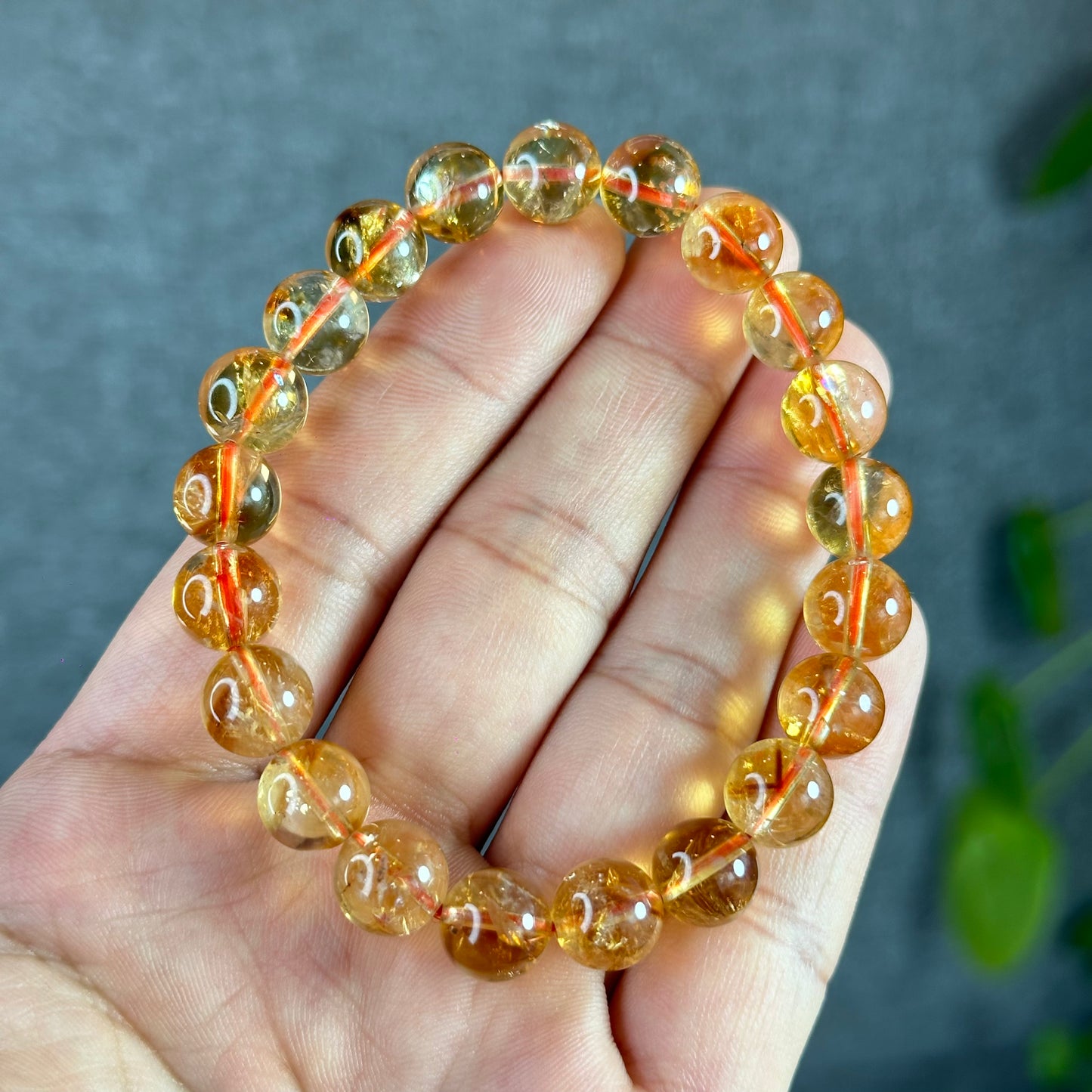 Natural Citrine Bracelet Size 9.5 mm