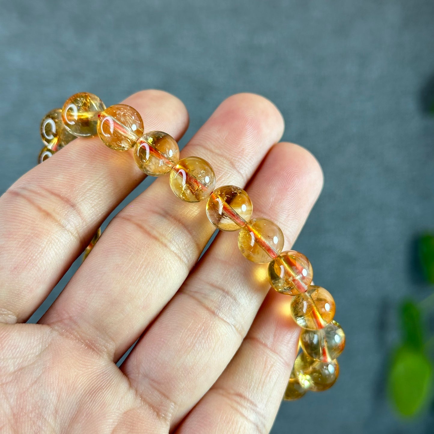 Natural Citrine Bracelet Size 9.5 mm