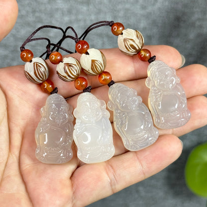 God of Fortune White Agate Accessory