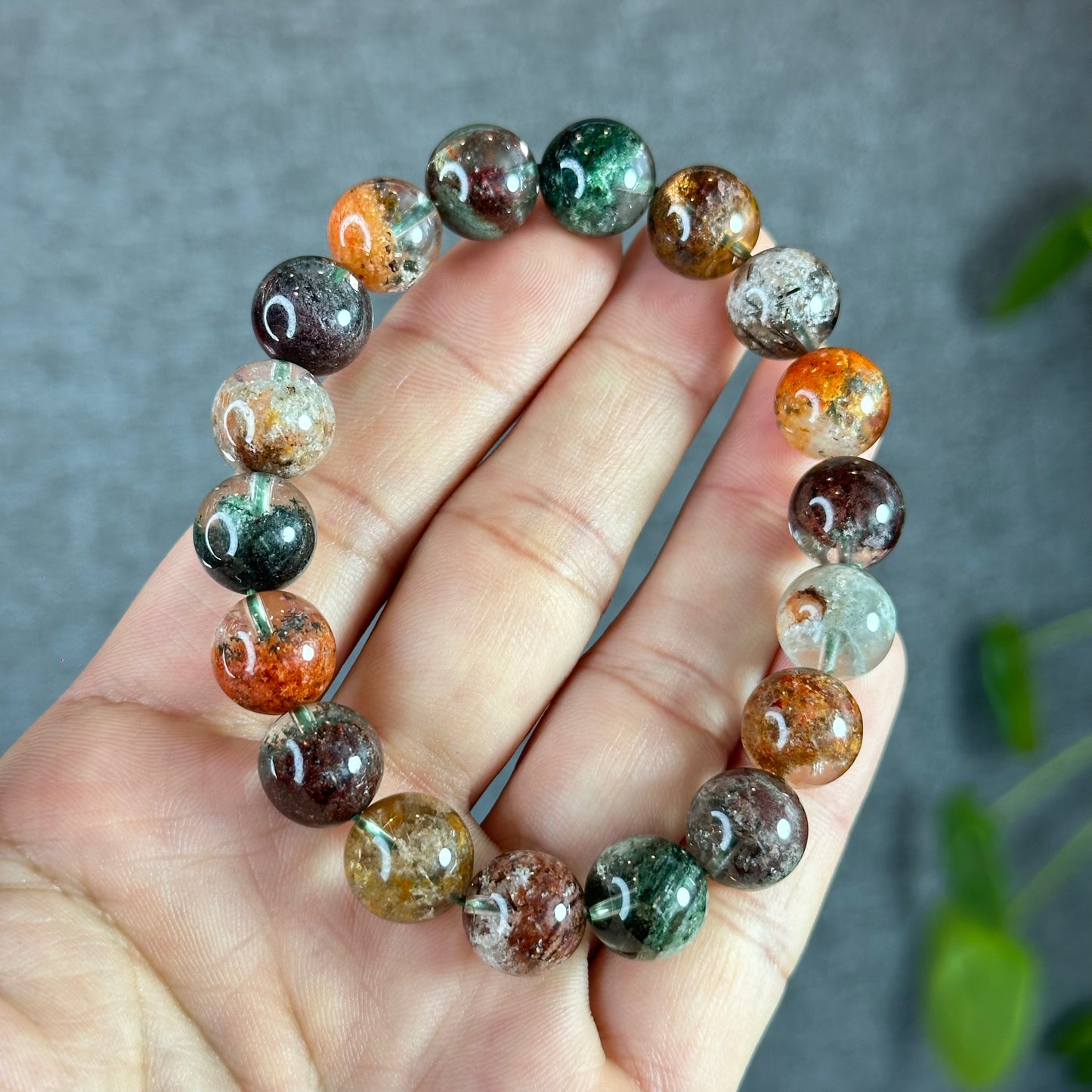 Multi Colour Natural Landscape Quartz VIP Bracelet Size 11.5 mm