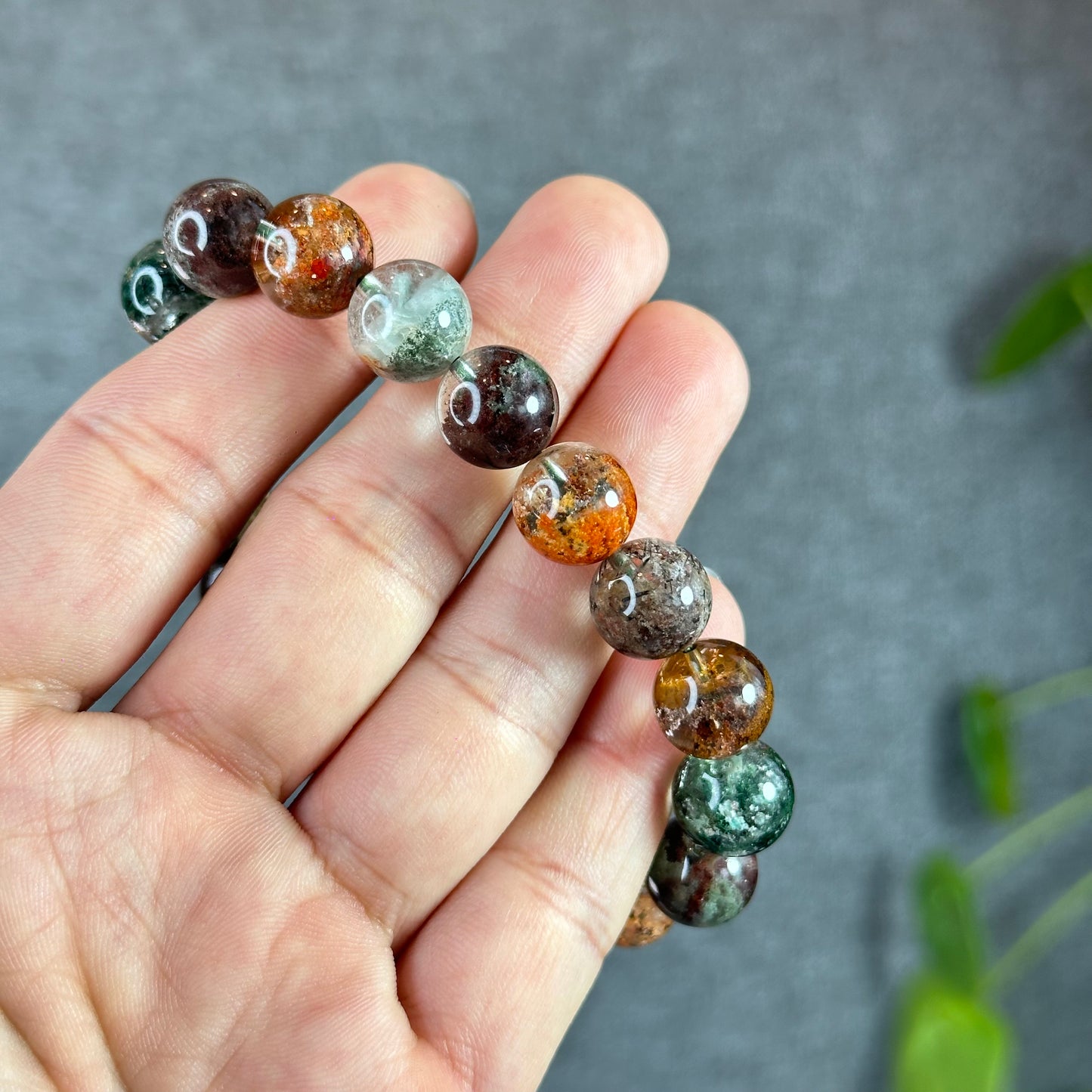 Multi Colour Natural Landscape Quartz VIP Bracelet Size 11.5 mm