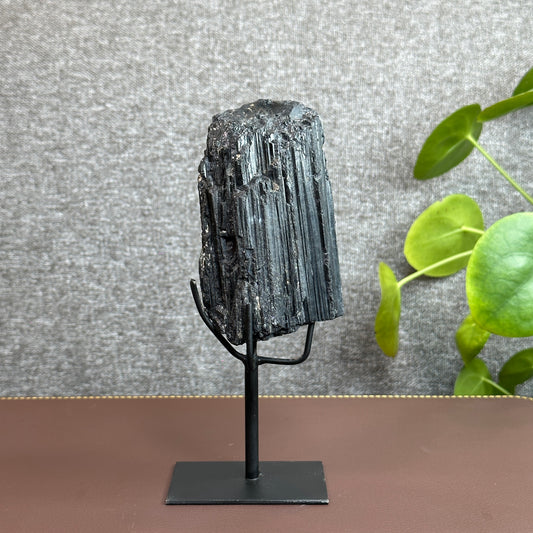 Black Tourmaline on Stand
