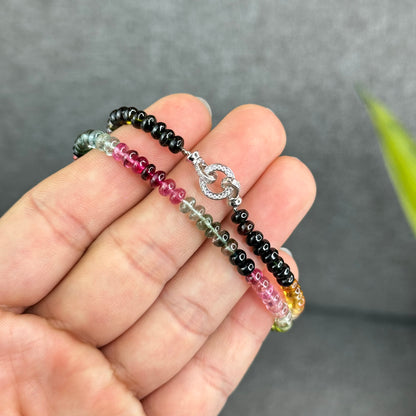 Natural Tourmaline VIP Triple Wrap Bracelet Size 5 mm