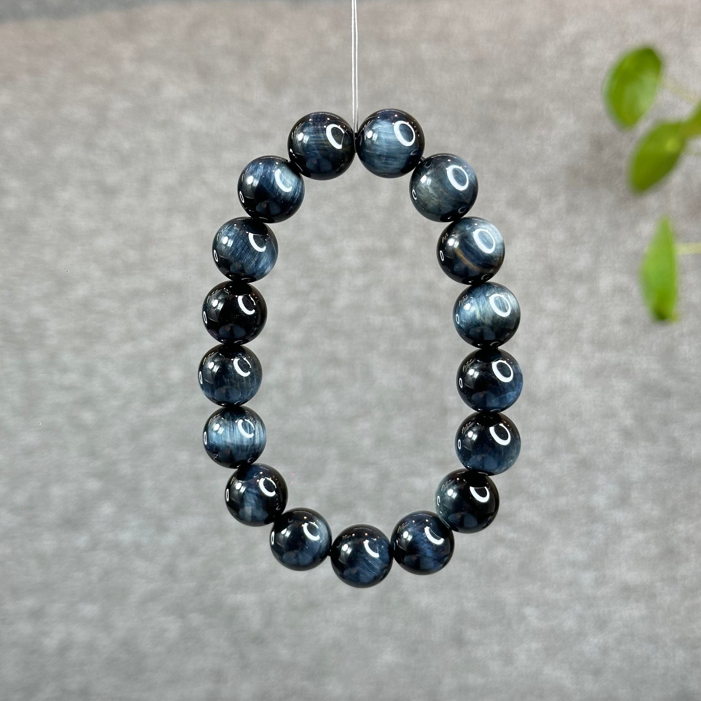 Natural Blue Tiger Eye Bracelet Size 12 mm