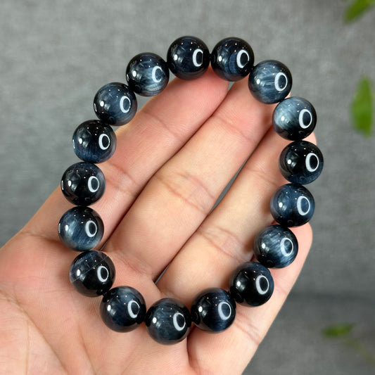 Natural Blue Tiger Eye Bracelet Size 12 mm