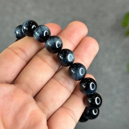 Natural Blue Tiger Eye Bracelet Size 12 mm