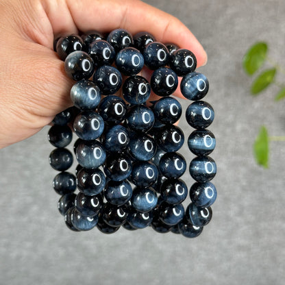 Natural Blue Tiger Eye Bracelet Size 12 mm