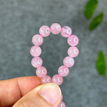 Natural Dark Pink Rose Quarz Bracelet 7-8 mm