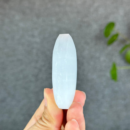 Natural Selenite Palm Stone - Large