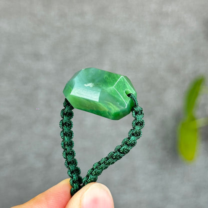 Natural Nephrite Jade Free Style Cut Braided Bracelet