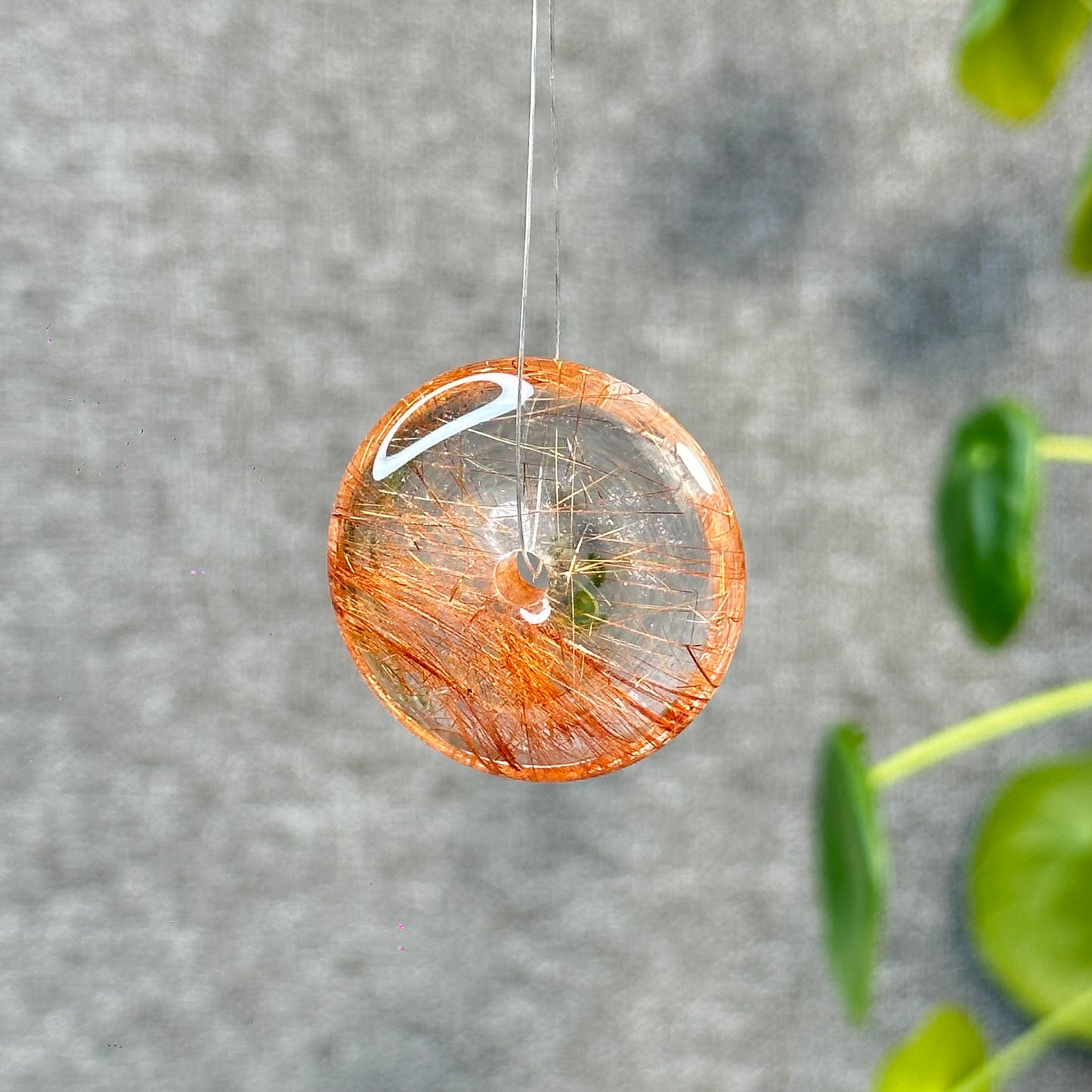 Dong Dieu Red Copper Rutilated Quartz Pendant