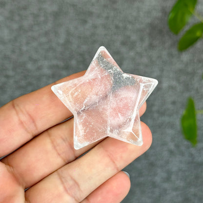 Natural Clear Quartz Star Figurine