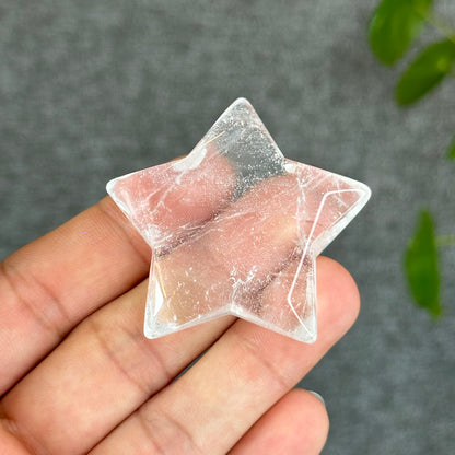 Natural Clear Quartz Star Figurine